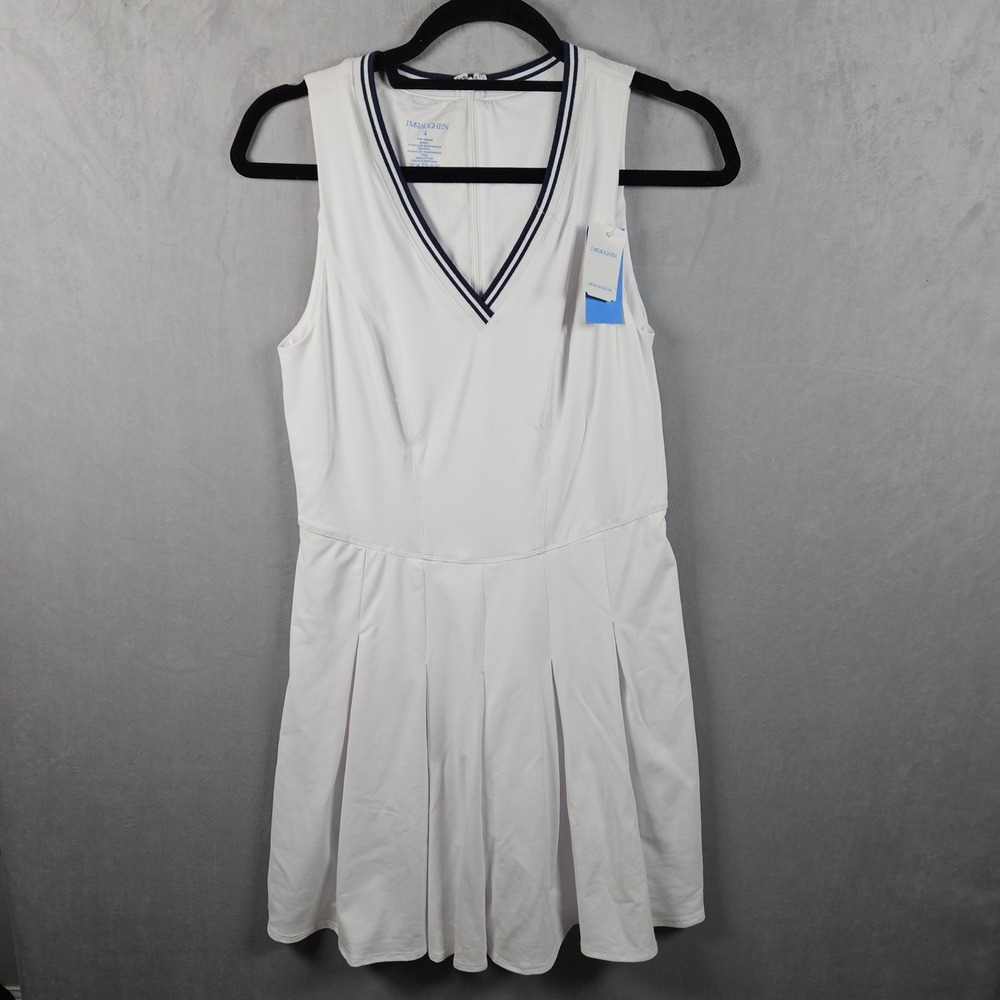 NEW J.McLaughlin Azra Tennis Dress Womens 4 White Sleeveless Pleated Athletic